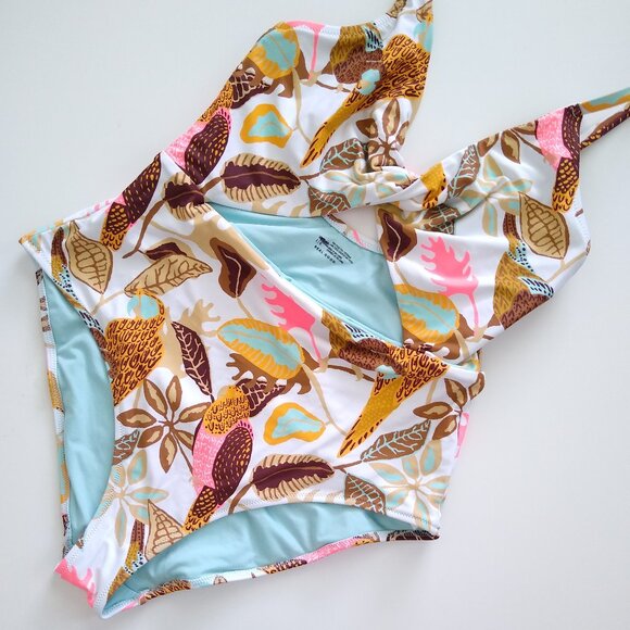 Aerie Real Good Twist Front Cutout One-Piece Swimsuit | L - Picture 1 of 8